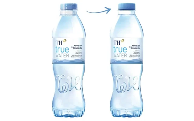 TH True Water bỏ màng co nắp chai